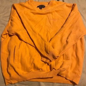Awka orange sweatshirt pullover with pockets